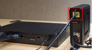 image of ethernet to modem